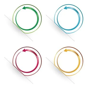 Corner stickers for web advertisement, eps10 vector illustration Stock Illustration