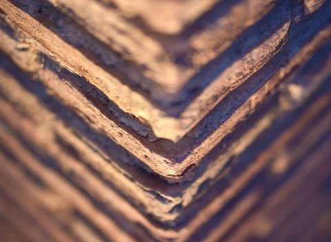 Corner of a stone column Stock Photos