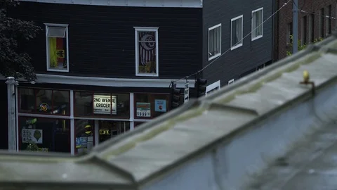 Corner store in downtown Seattle Stock Footage 73492026