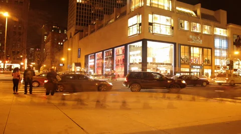 Corner Traffic Time Lapse Stock Footage 30960091