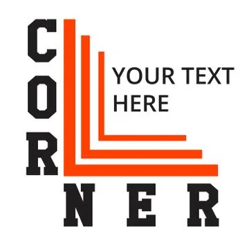 Corner. Vector logo template. Stock Illustration Stock Illustration