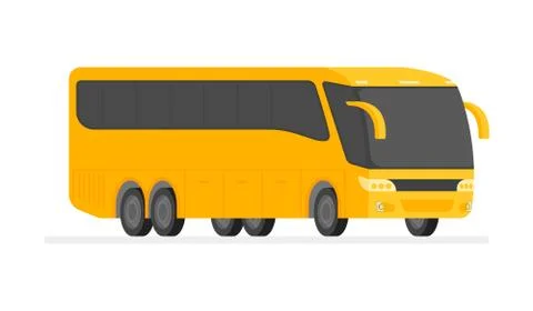 Corner view bus on the road vector illustration 스톡 일러스트