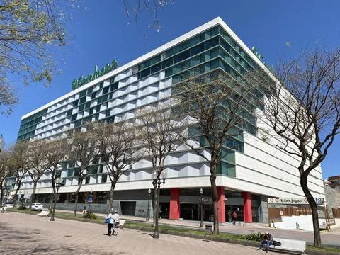 Corner view of El Corte Ingles in Tarragona, Spain Stock Photos