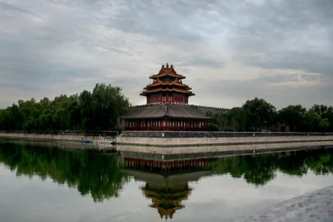 Corner wall of The Forbidden City at Beijing, China Stock Photos
