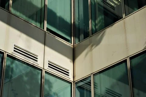 Corner windows of an office building Stock Photos