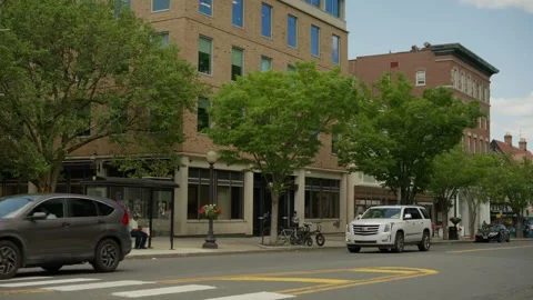 Corner Of Witherspoon Street And Nassau Street At Princeton University Stock Footage 340261204