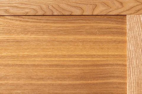 Corner Wood frame Texture. Solid oak with natural wood grain patterns. Smooth Stock Photos