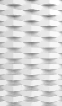 Corners over wall. Vertical 3d render Stock Illustration