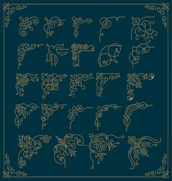 Corners set. Vector Stock Illustration