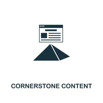 Cornerstone Content icon. Creative element design from content icons collection Stock Illustration