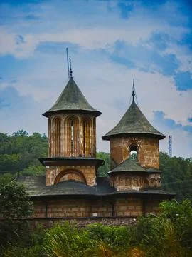 Cornet Monastery in Romania, vertical view, photographed on June 27, 2025 Stock-Fotos