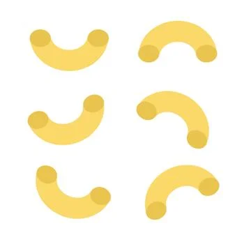 Cornetti Rigati Pasta flat icon vector isolated Stock-Illustration