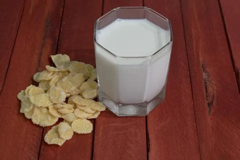 Cornflakes And Milk Foto stock