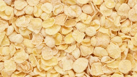Cornflakes - background. Breakfast cereal. Stock Footage 140724944
