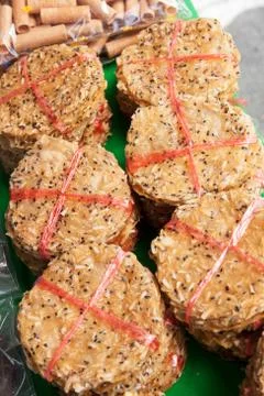Cornflakes black sesame Foto stock