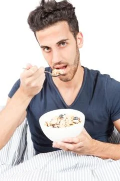 Cornflakes for breakfast Stock Photos