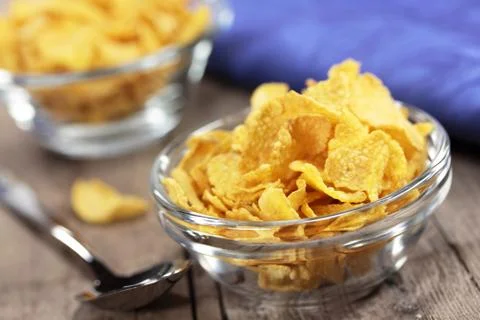 Cornflakes for breakfast Stock Photos