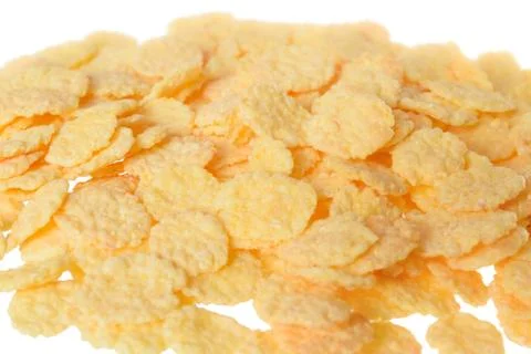 Cornflakes close up isolated Stock Photos