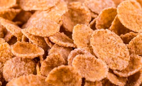 Cornflakes (close-up shot) for use as background image or as texture. Stock Photos