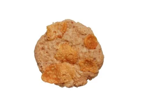Cornflakes cookies on a white background Stock Photos