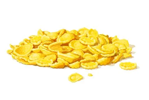 Cornflakes. Corn cereals. Vector illustration. Stockillustratie