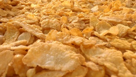 Cornflakes, fast macro shot Stock-Footage 113000510