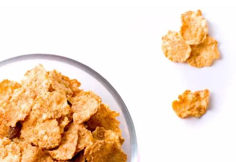 Cornflakes in glass bow Stock-Fotos