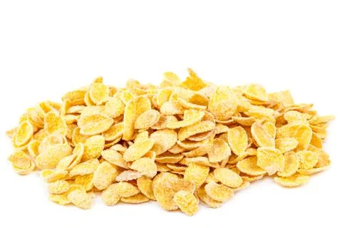 Cornflakes isolated on white background. Stock Photos