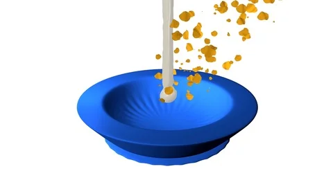 Cornflakes with milk Stock Footage 77042377