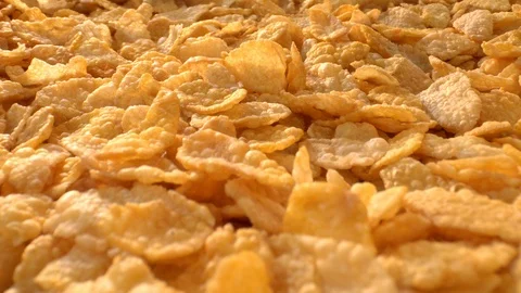 Cornflakes, slow macro shot Stock-Footage 113040408