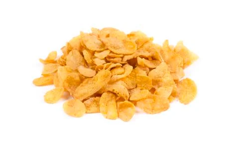 Cornflakes on a white background Stock Photos