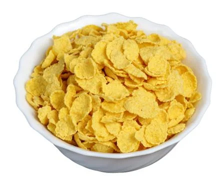 Cornflakes in a white plate Stock Photos