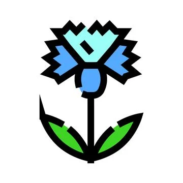 Cornflower blue blossom icon vector illustration Stock Illustration