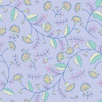 Cornflower pattern. Vector seamless texture Stock Illustration