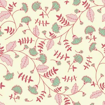 Cornflower pattern. Vector seamless texture Stock Illustration