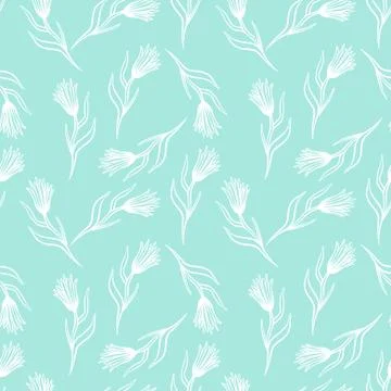 Cornflower vector seamless pattern Stock Illustration