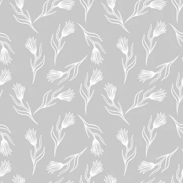 Cornflower vector seamless pattern Stock Illustration