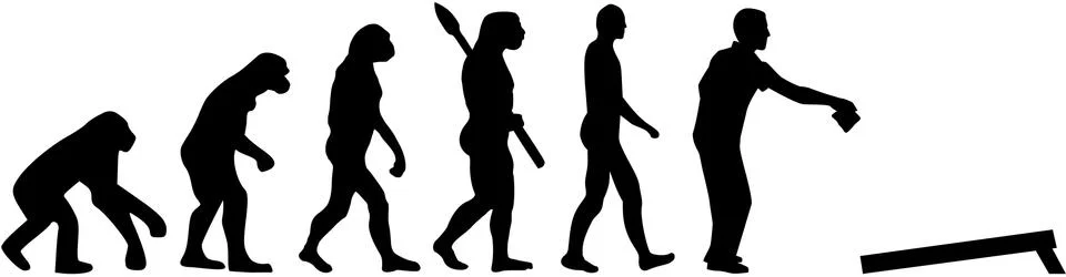 Cornhole evolution Stock Illustration