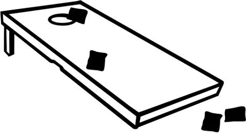 Cornhole game with bags Stock Illustration