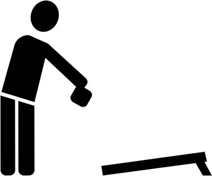 Cornhole pictogram Stock Illustration