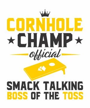 Cornhole toss boss smack talking Illustrazione stock