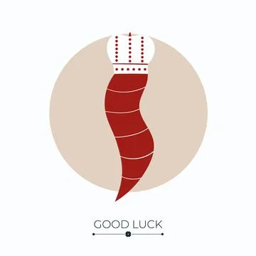 Cornicello lucky charm Stock Illustration