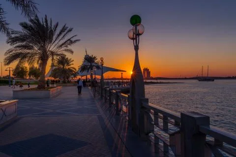 Corniche boulevard beach park Stock Photos