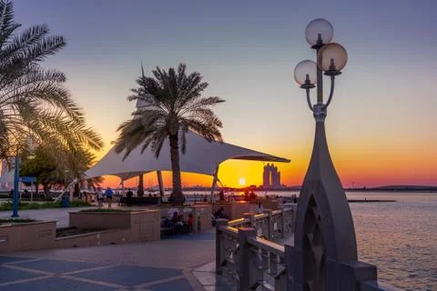 Corniche boulevard beach park Stock Photos