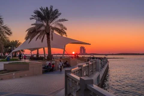 Corniche boulevard beach park Stock Photos