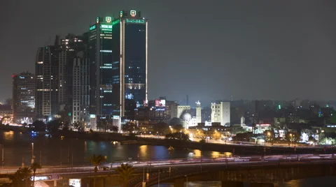 Corniche traffic at night timelapse Stock Footage 61187340
