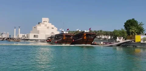 Corniche Waterfront in Doha Video stock 221978551
