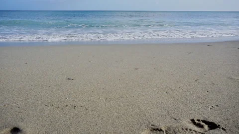 Cornish Beach with waves lapping on the beach part 1 of 4 Stock Footage 146714390