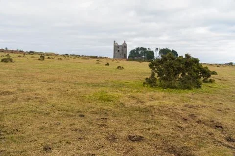 Cornish beam engine in distance. Stock Photos