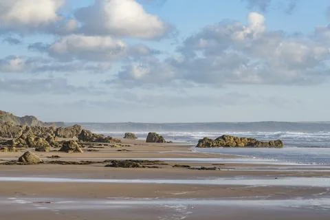 Cornish coast evening light Foto stock